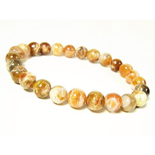 宝石オパール/8mmブレスレット/1点もの（ファイヤーオパール）