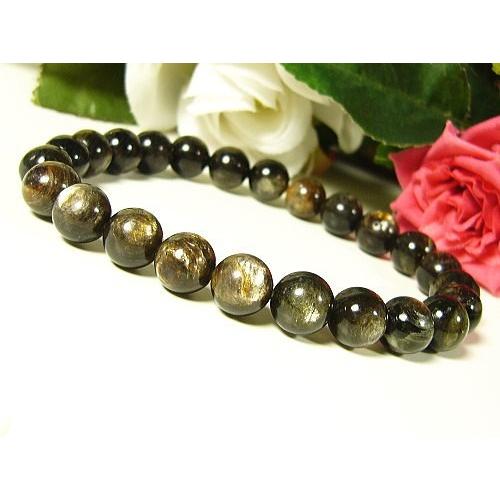ゴールデンウルフアイ天然石ブレスレット8mm