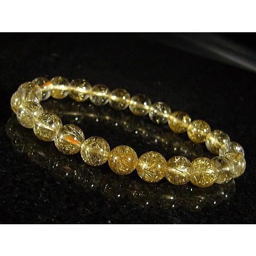 プラチナルチルクォーツ/天然石パワーストーンブレスレット8mm≪1点もの≫