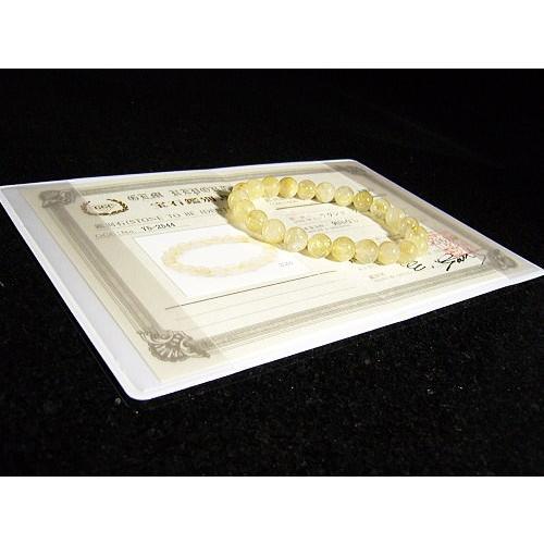 鑑別書付き！ホワイトルチル/天然石パワーストーンブレスレット/8mm/1点もの