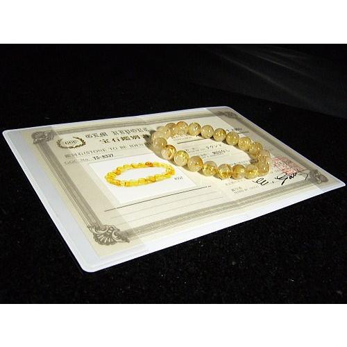 鑑別書付き！ホワイトルチル/天然石パワーストーンブレスレット/8mm/1点もの