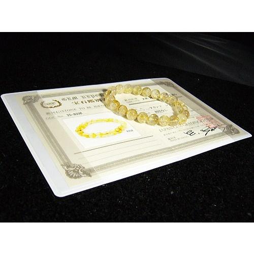 鑑別書付き！ホワイトルチル/天然石パワーストーンブレスレット/8mm/1点もの