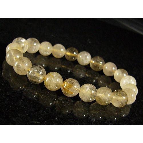 ★完売御礼★ホワイトルチル/天然石パワーストーンブレスレット/9mm/1点もの