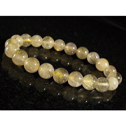 ★完売御礼★ホワイトルチル/天然石パワーストーンブレスレット/9mm/1点もの