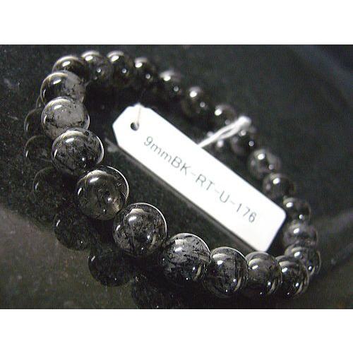 ≪完売御礼≫9mmブラックルチル/天然石パワーストーン≪安心の写真現物1点もの≫