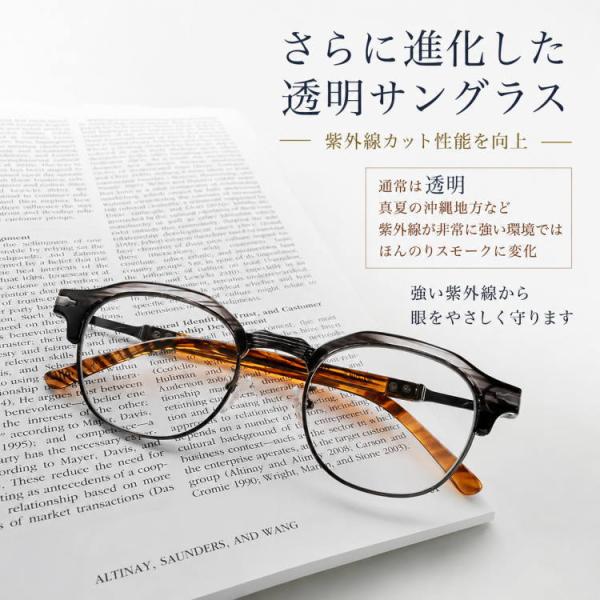8月31日まで22,000円が63%OFF 眼の健康を優先させ進化した透明サングラス UV99％以上...