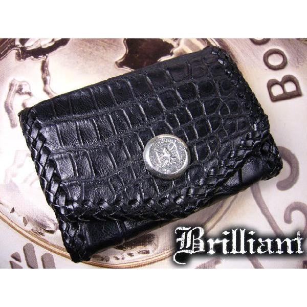 Brilliantブリリアント★クロコダイル★シルバー925コンチョ付★コインケース=小銭入れ★36...