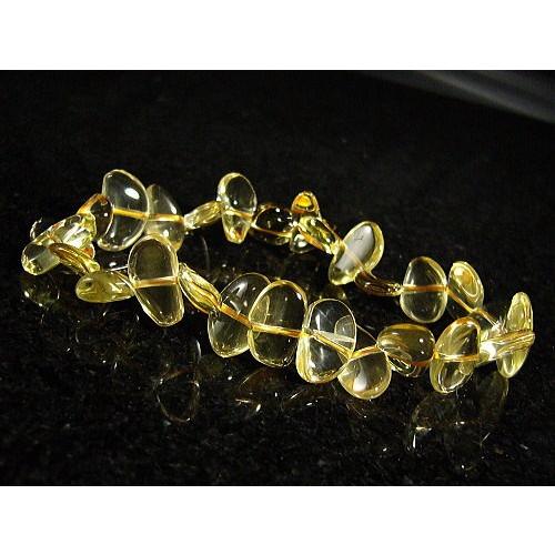 高品質シトリン/天然石パワーストーンさざれブレスレット/1点もの