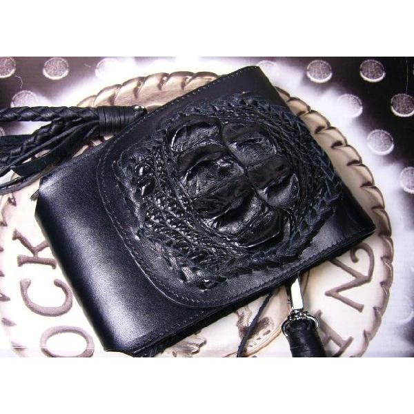 ★完売御礼★本物クロコダイル=メディスンバッグ ベビークロコヘッド部分使用！★ヒップバッグ★