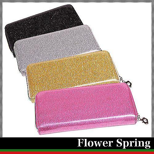 FlowerSpring♪使いやすいラウンドファスナー長財布