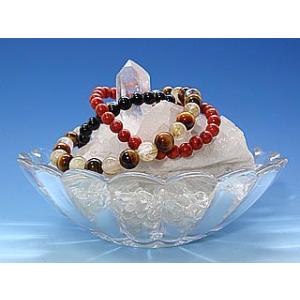 ヒマラヤ産のレムリアンシード水晶クラスター★パワーストーン浄化2点セット★写真現物発送★ガラスの器は...