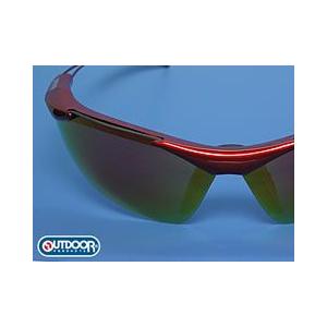 ★完売御礼★OUTDOOR【アウトドア】=スポーツサングラス=《レッドフラッシュミラー》
