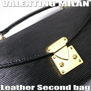 VALENTINO MILANバレンチノ・ミラン牛皮セカンドバッグ★円高還元
