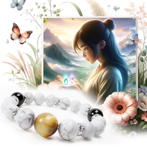 天然水晶 ゴールドタイガーアイ ラピスラズリ オニキス ハウライト 天然石 ブレスレット＼9万円が9...