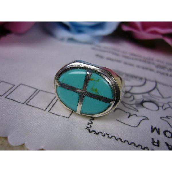 本物ターコイズ★手作り★ハンドメイド彫金★シルバー925リング★円高還元