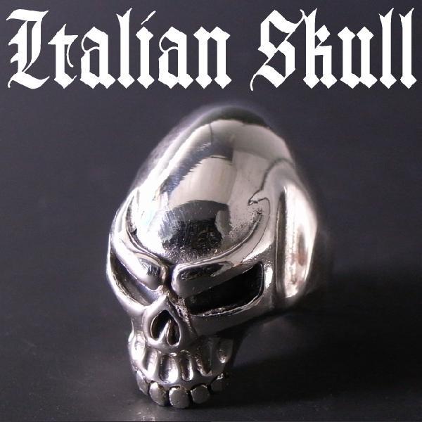男前ガイコツ≪イタリアン・スカル≫シルバー925リング指輪