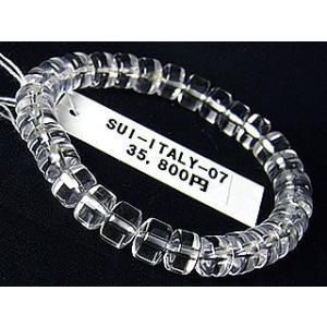 水晶：パワーストーンブレスレット★イタリーデザイン★レディスサイズ♪約20g