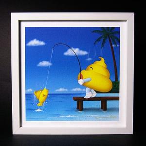 釣果UP★【金運「うんち君」♪】ラージ絵画シリーズ【何釣るねん？】当社のみの独占販売！