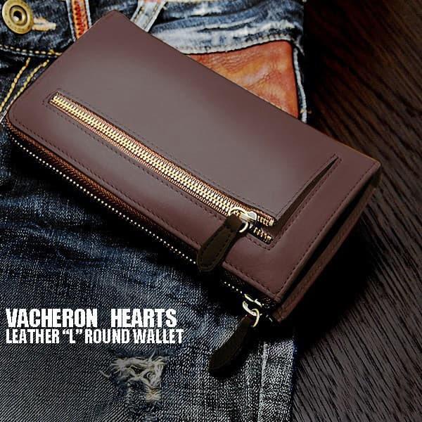 ★完売御礼★VACHERON HEARTS ヴァセロンハーツ L字ラウンドファスナー 長財布 メンズ...