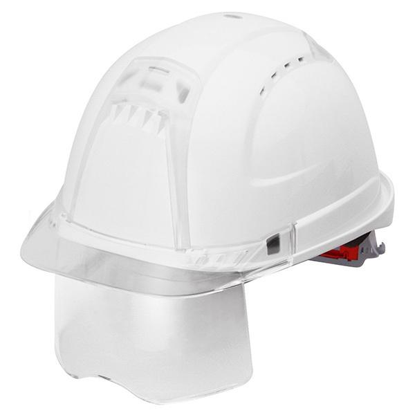 トーヨー ヘルメット シールド付 白（ひさしクリア） No391F-C-C トーヨーセーフティ