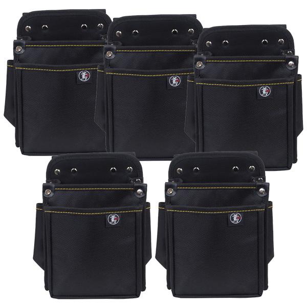 腰袋2段 電工用（大） 【まとめ買い5個セット】 2B 鳶