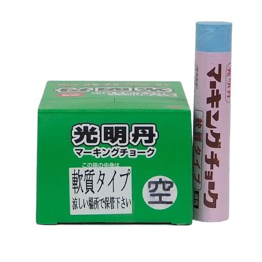 光明丹マーキングチョーク軟質　空　(12本パック)　S30108　空色　祥碩堂