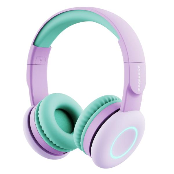 BIGGERFIVE 子供用ヘッドホン Bluetoothヘッドフォン 折りたたみ式 マイクを付き ...