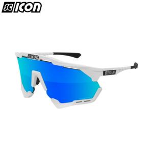 SCICON SPORTS シーコン AEROSHADE エアロシェード WHITE GLOSS/Multimirror Blue｜agbicycle