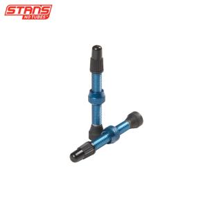 Stan’s NoTubes スタンズノーチューブ VALVE STEM PAIR AL PRESTA 44MM ブルー｜agbicycle