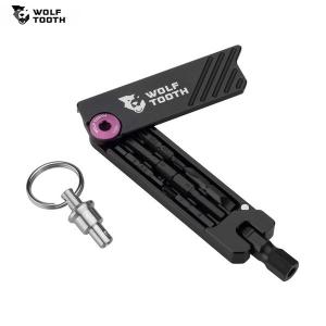 WolfTooth ウルフトゥース 6-Bit Hex Wrench Multi-Tool with Keyring Purple Bolt  マルチツール｜agbicycle