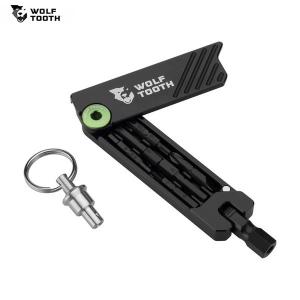 WolfTooth ウルフトゥース 6-Bit Hex Wrench Multi-Tool with Keyring Green Bolt  マルチツール｜agbicycle