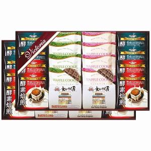 お返し ドリップコーヒー＆紅茶・ワッフルクッキーセット VEM-60 出産内祝 結婚内祝 快気祝い ...