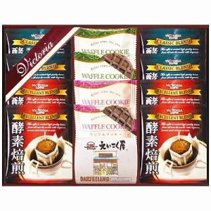 お返し ドリップコーヒー＆紅茶・ワッフルクッキーセット VEM-20 出産内祝 結婚内祝 快気祝い ...