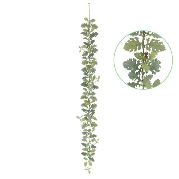 フロストダスティミラーベリーガーランド BRG-3058／フェイクグリーン 蔦 つる 壁面緑化