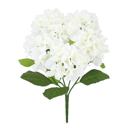 彩アジサイブッシュ(ホワイト) FLB-8081-WH／造花 アートフラワー 紫陽花 白