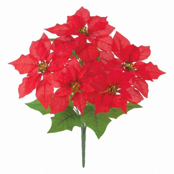 ヨーロピアンポインセチアブッシュ FLB-8130／造花 アートフラワー ポインセチア クリスマス