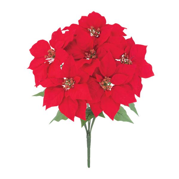 クラシカルポインセチアブッシュ FLB-8136／造花 アートフラワー ポインセチア クリスマス