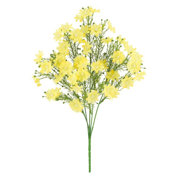 グラスデイジーブッシュ(イエロー) FLB-8140／造花 アートフラワー デイジー 黄色