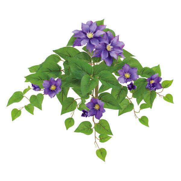 UVクレマチスブッシュ(パープル) FLB-8141／造花 アートフラワー クレマチス 紫