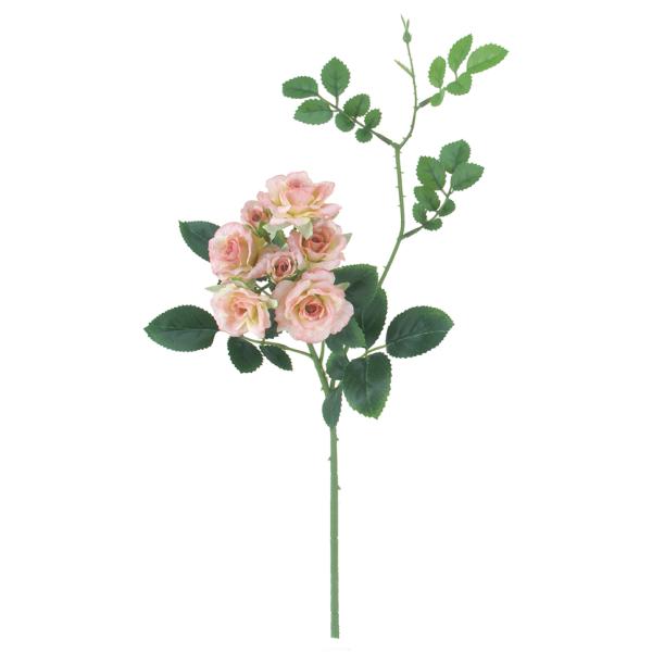 バレッタローズ(アンティーククリームピンク) FLS-5355／造花 アートフラワー バラ ピンク