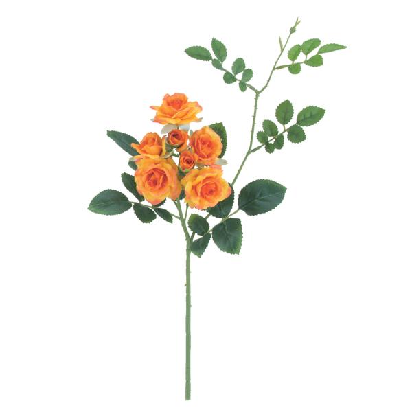 バレッタローズ(オレンジ) FLS-5355／造花 アートフラワー バラ 橙色