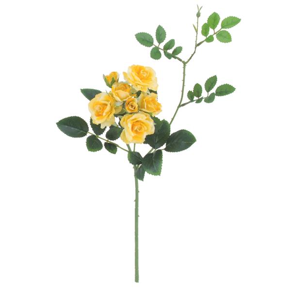 バレッタローズ(プレミアムイエロー) FLS-5355／造花 アートフラワー バラ 黄色