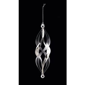 クリア/シルバーツイストハンギング(1ヶ/パック) OXM-1251／クリスマス 飾り オーナメント...