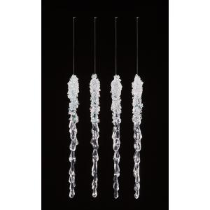 クリスタルマイカアイシクル(4本/パック) OXM-1318／クリスマス 飾り オーナメント クリア...