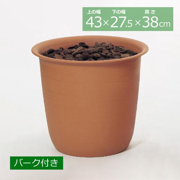 ツリーポット 10号(バーク付) TP-0010／観葉植物 ポット 鉢カバー