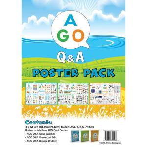 AGO Q&A 教室用 ポスター 3レベル セット 英語 9784865392586