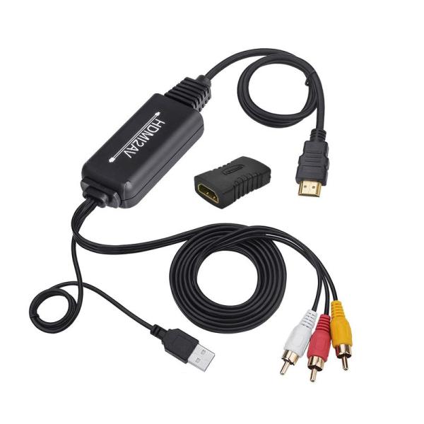 J-Wonlyus HDMI to RCA変換ケーブル HDMI to AVコンバータデジタル 3R...