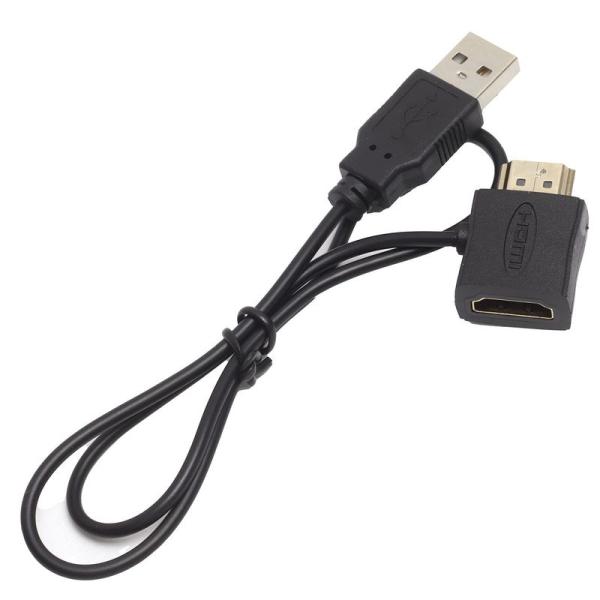 オーディオファン HDMI USB-A電源供給 アダプタ HDMI (オス) - (メス) ＋ 電源...