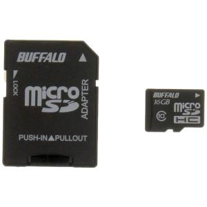 バッファロー BUFFALO Class10 microSDHCカード SD変換アダプター 16GB RMSD-16GC10AB｜ageha-shop