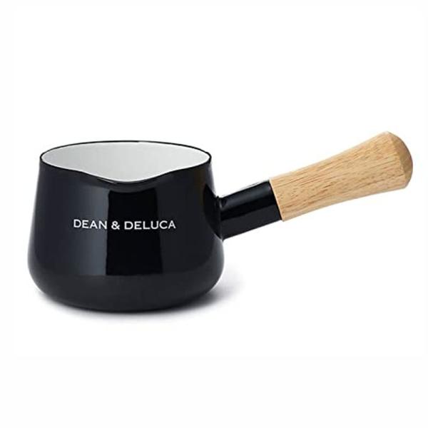 DEAN&amp;DELUCA ホーローミルクパン ブラック 鍋 片手 シンプル 23.5×12×10cm ...